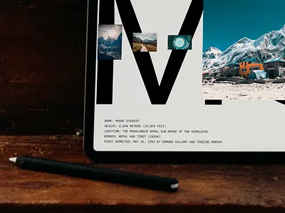 Minimal Mountain Slider slider ui ux uxui