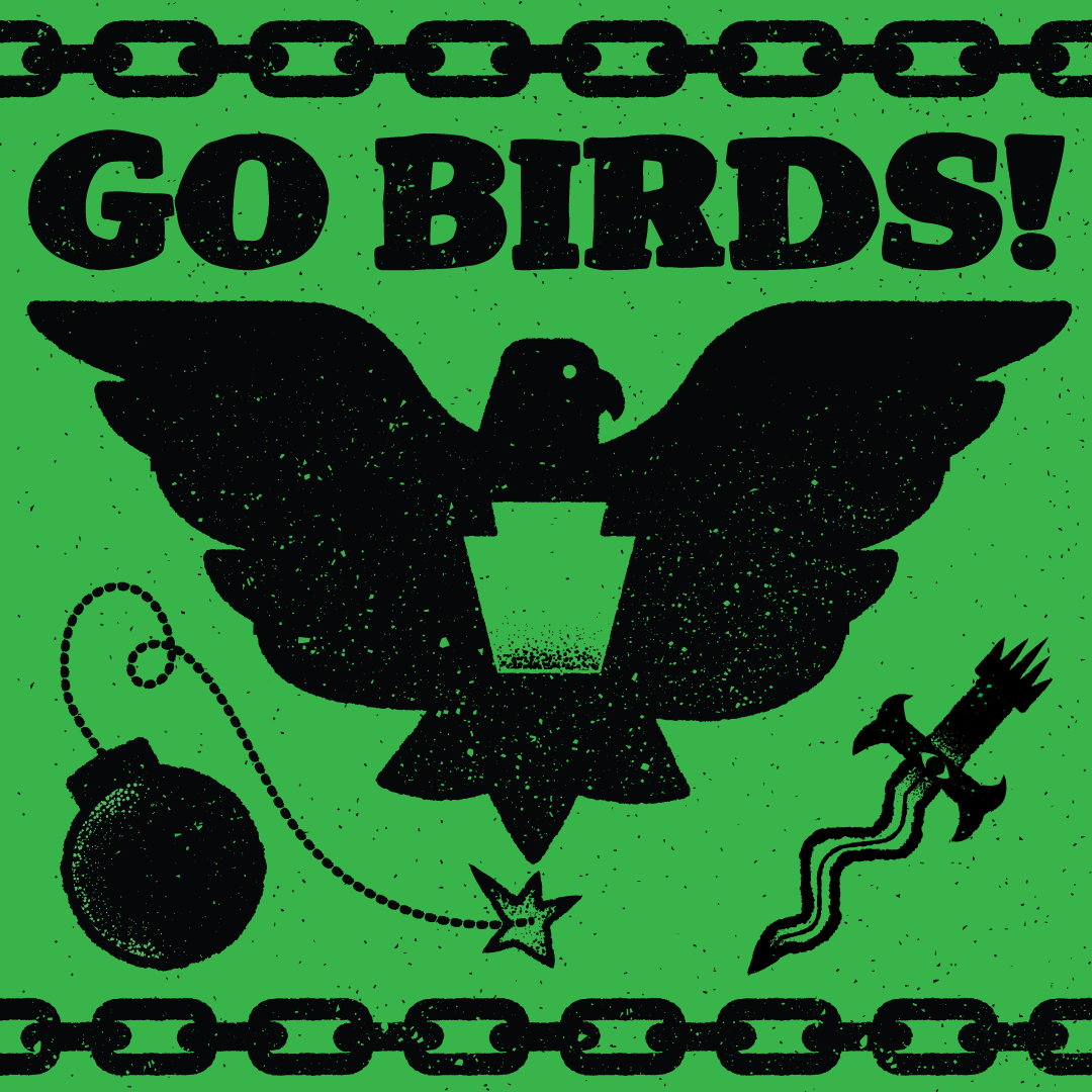 Go Birds by James Olstein bomb conceptual conceptual illustration eagles editorial editorial illustration go birds illustration james olstein james olstein illustration jamesolstein.com philadelphia philadelphia eagles philadelphia eagles illustration philly philly illustrator sports texture vector