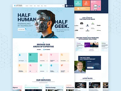 Atiba Homepage Redesign branding design graphic design typography ui ux vector website design