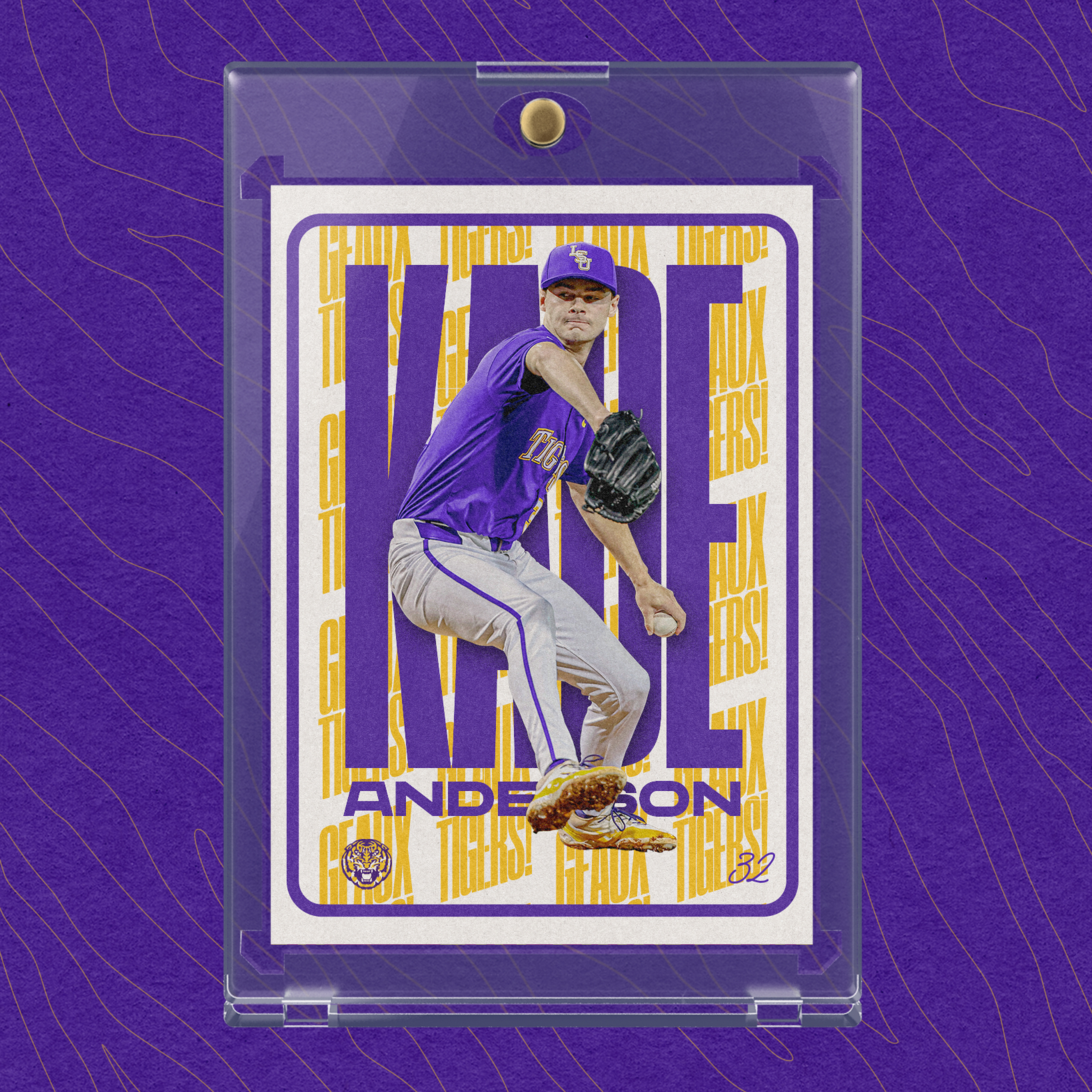 Kade Anderson Baseball Card baseball baseball cards sportscards typography