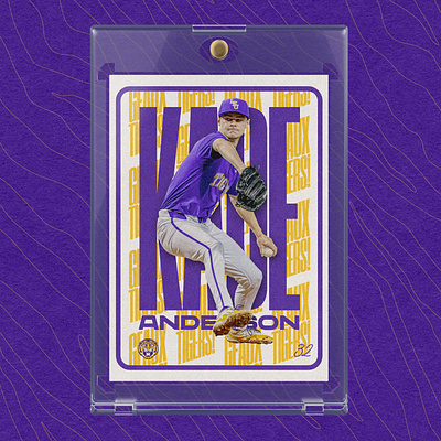 Kade Anderson Baseball Card baseball baseball cards sportscards typography
