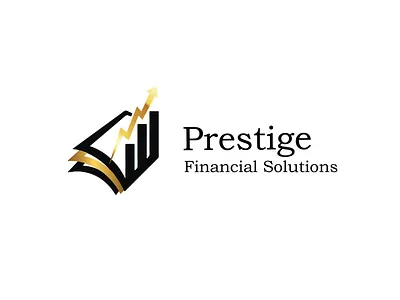 Prestige Financial Solutions minimal graph type Logo brand strategy