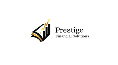 Prestige Financial Solutions minimal graph type Logo brand strategy