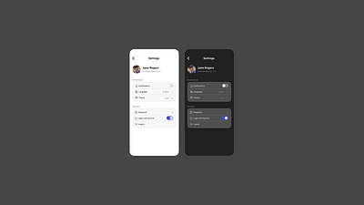 Daily UI Challenge - Settings ui ui design ux ux design web design