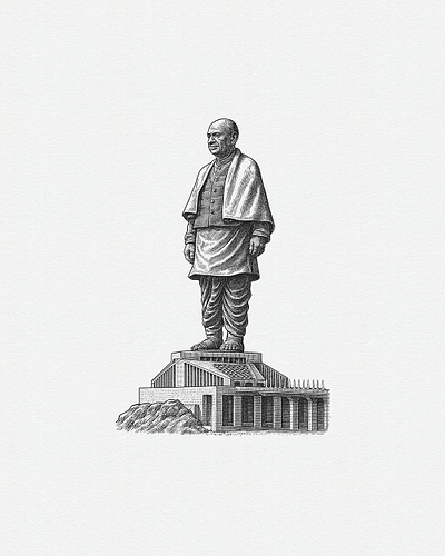 India’s Colossal Icons: Engraving Art Series of the Largest Stat adiyogi engraving black and white engraving india blackwhite art buddha statue artwork cultural engraving series cultural icons engraving art engraving art series india heritage india india largest statues india statues indian culture indian heritage art indian monument engravings indian monuments monumental art monumental sculpture art sculpture art statue of unity art traditional engraving