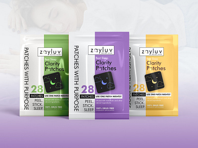 Zayluv Patches Minimalist Logo & Packaging Design brand identity branding faisalarts graphic design logo packaging design sleep patches visual communication web design wellness zayluv zayluvpackaging