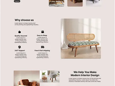 Web Homepage design for a modern inertior design studio branding elegance homepagedesign luxury ui ux design webdesign
