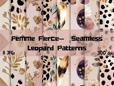 Femme Fierce — Seamless Leopard Patterns creative fabrics
