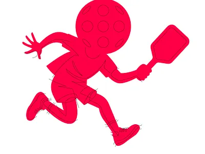 Pickleballerrr branding illustration illustrator pickleball sports stroke vector
