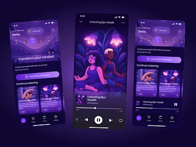 AI mental wellness app | UI/UX | Wellness ai wellness app android app app design calm ui ios app medication app mental health app mobile app mobile app design mobile ui design mood tracker relaxation app self care app therapy app ui uiux design ux ux case study wellness app wellness tech