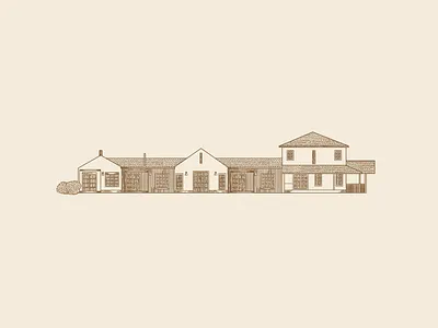Boutique Hotel Illustration architecture bnb branding boutique hotel brand identity branding building illustration custom illustration hospitality hotel design hotel illustration hotel sketch house house illustration illustration rendering sketch tourism vintage vintage illustration wood etch