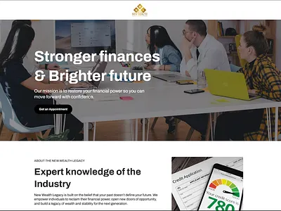 New Wealth Legacy Credit Repair Website ui