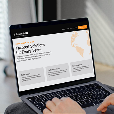 Start-Up Website Product Page Mockup branding design graphic design ui web design website website design