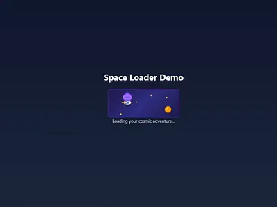 Space Loader Animation 🚀 animation loader motion design react rocket space tailwindcss ui ux