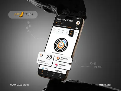 Petdrifts App app design branding graphic design logo design mobile ui design mobile ui ux design rebranding ui design ui ux design