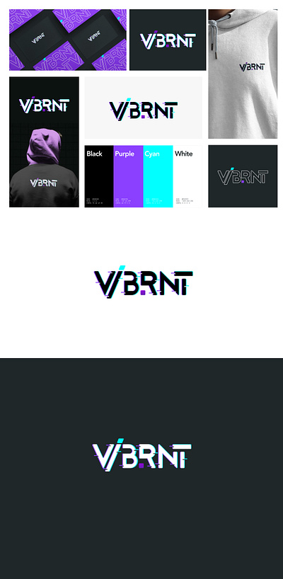 VIBRNT Logo design clean design game game logo logo minimal modern simple simple clean interface wordmard