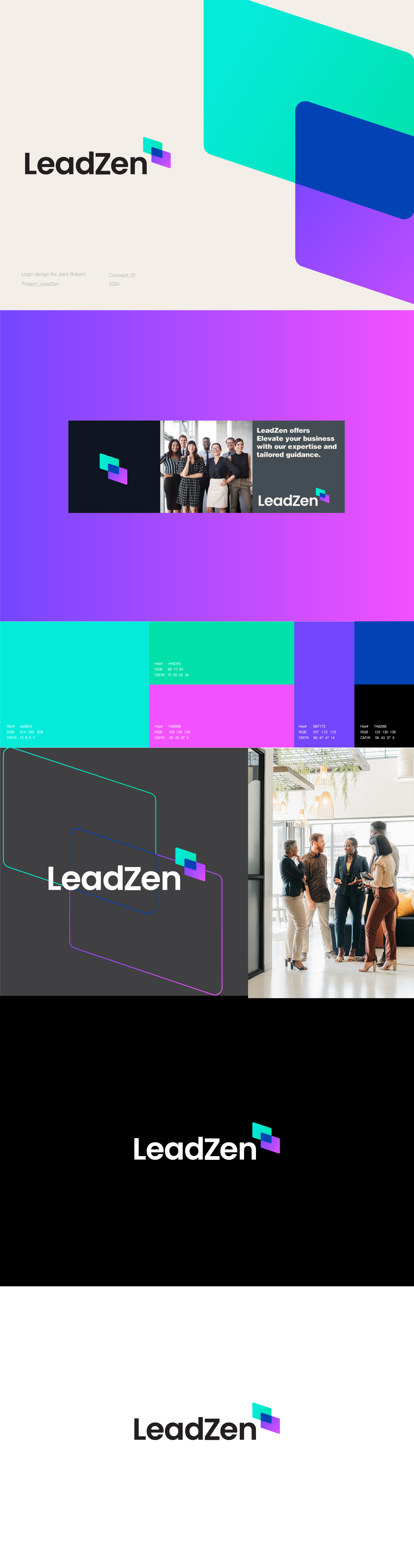 LeadZen Logo design clean design logo minimal modern simple simple clean interface