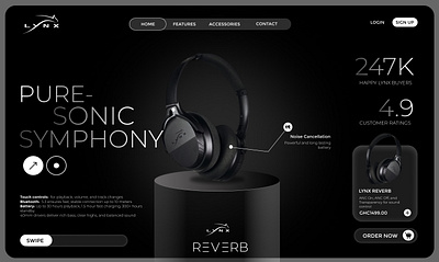 Website UI - Lynx Reverb branding design graphic design logo ui