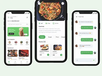 Mobile Food Delivery App branding design figma graphic design herosection illustration logo ui uiux ux