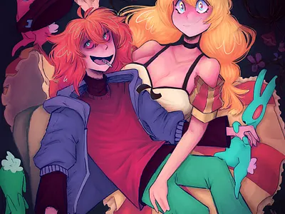 Felix and Mary art comic deathsitter digital art illustration painting