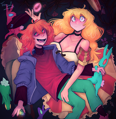 Felix and Mary art comic deathsitter digital art illustration painting