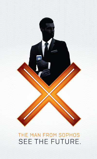 The Man from Sophos ads conference graphic design