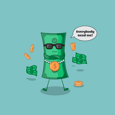 Money with a Luxurious and Cool Style cool design expression graphic design illust illustration luxury money rich vector