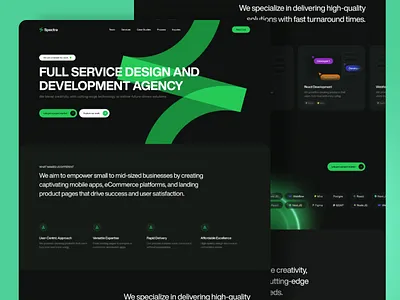 Fullstack Development Agency Landing Page agency fullstack landing page logo typography ui ux