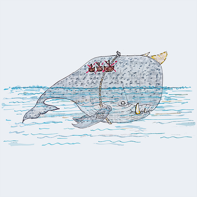 Battle Horn-Whale sea monster