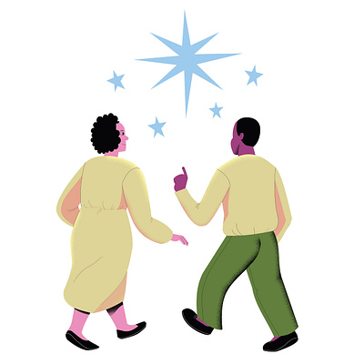 Godaddy - wishing on a star design illustration lifestyle star vector
