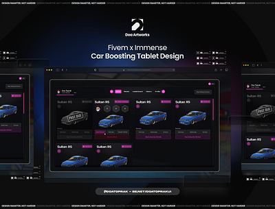 Immense Boosting Tablet UI I Gta V boost tablet boosting tablet car boost car boosting illustration