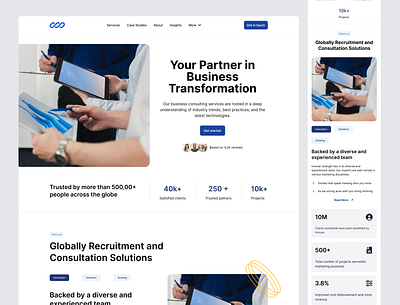Business Consulting Website businesswebsitedesign insurancewebsite landingpage ui uiux userinterface websitedesign