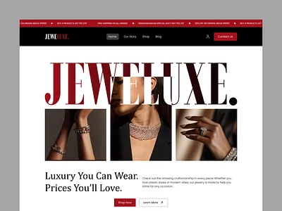 Jewelry Landing Page – Elegant, Luxury & Modern UI Design branding cleanui designconcept digitaldesign elegant inspiration interactiondesign jewelry landingpage luxury minimal modern premium ui uiux ux visualdesign webdesign website websitedesign