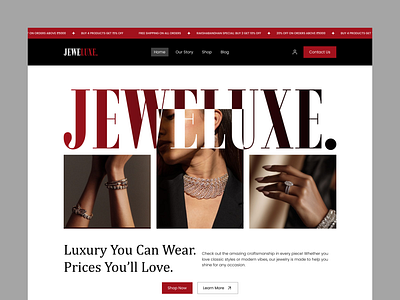 Jewelry Landing Page – Elegant, Luxury & Modern UI Design branding cleanui designconcept digitaldesign elegant inspiration interactiondesign jewelry landingpage luxury minimal modern premium ui uiux ux visualdesign webdesign website websitedesign