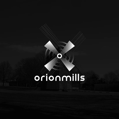 Orionmills Minimal Line Art Logo with Dynamic Windmill Wings brand identity branding design design logo flat graphic design icon illustration logo logo design logos logotype minimal minimal logo minimalist modern modern logo timeless ui unique