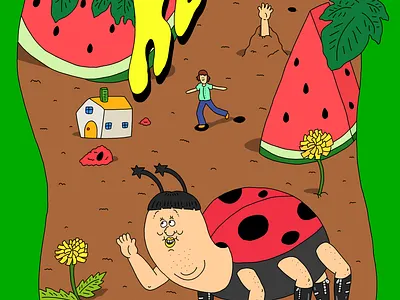 Red dot branding character design graphic design illustration vector