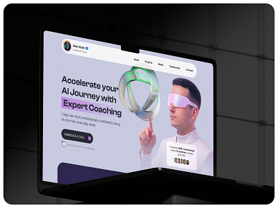 Landing Page First Draft For an AI Coach business coach landing page chatgpt clean design design figma generative image high converting design landing page relume ui ux wireframe