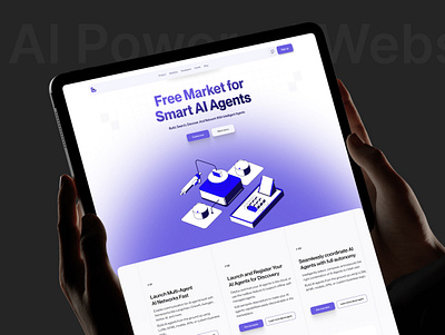 AI Website – Design for AI Service ai ai landing page ai tool ai website homepage landing page tech web web design