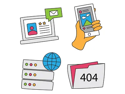 Computer Stickers Icon branding creative graphic design icon icon design illustration ui icon ui ux user interface vector visual branding