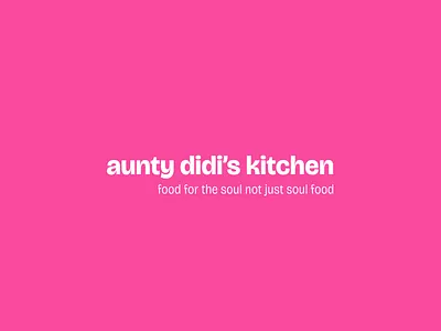 Aunty didi's Kitchen - Wordmark branding graphic design logo typography