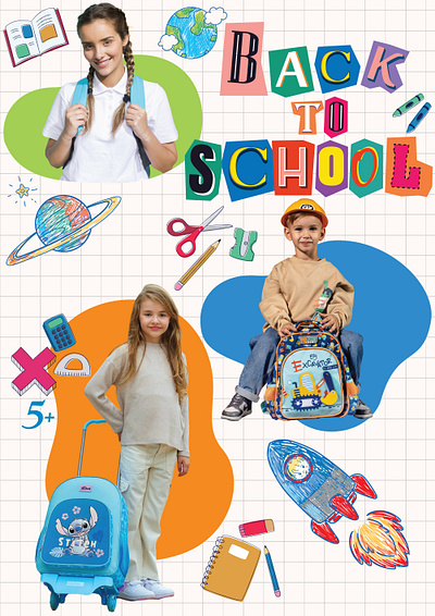 Back to school poster graphic design