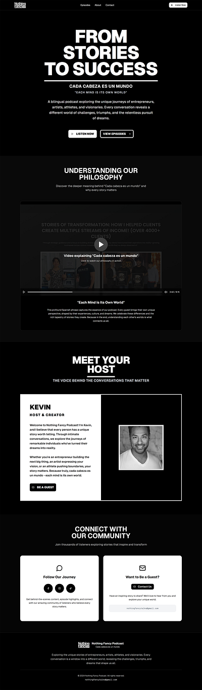 Dark Themed Podcast Website dark design figma podcast ui ux web design website website design