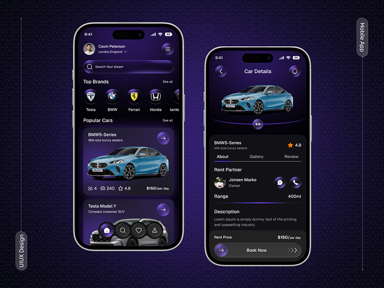 Car Rental Mobile app UI/UX by Shiby Ghosh for UX Crate Lab on Dribbble