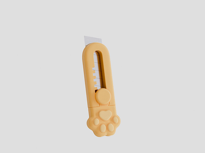 Some stationery 3d animation blade blender config metal motion ocio office roughness sharp stationary