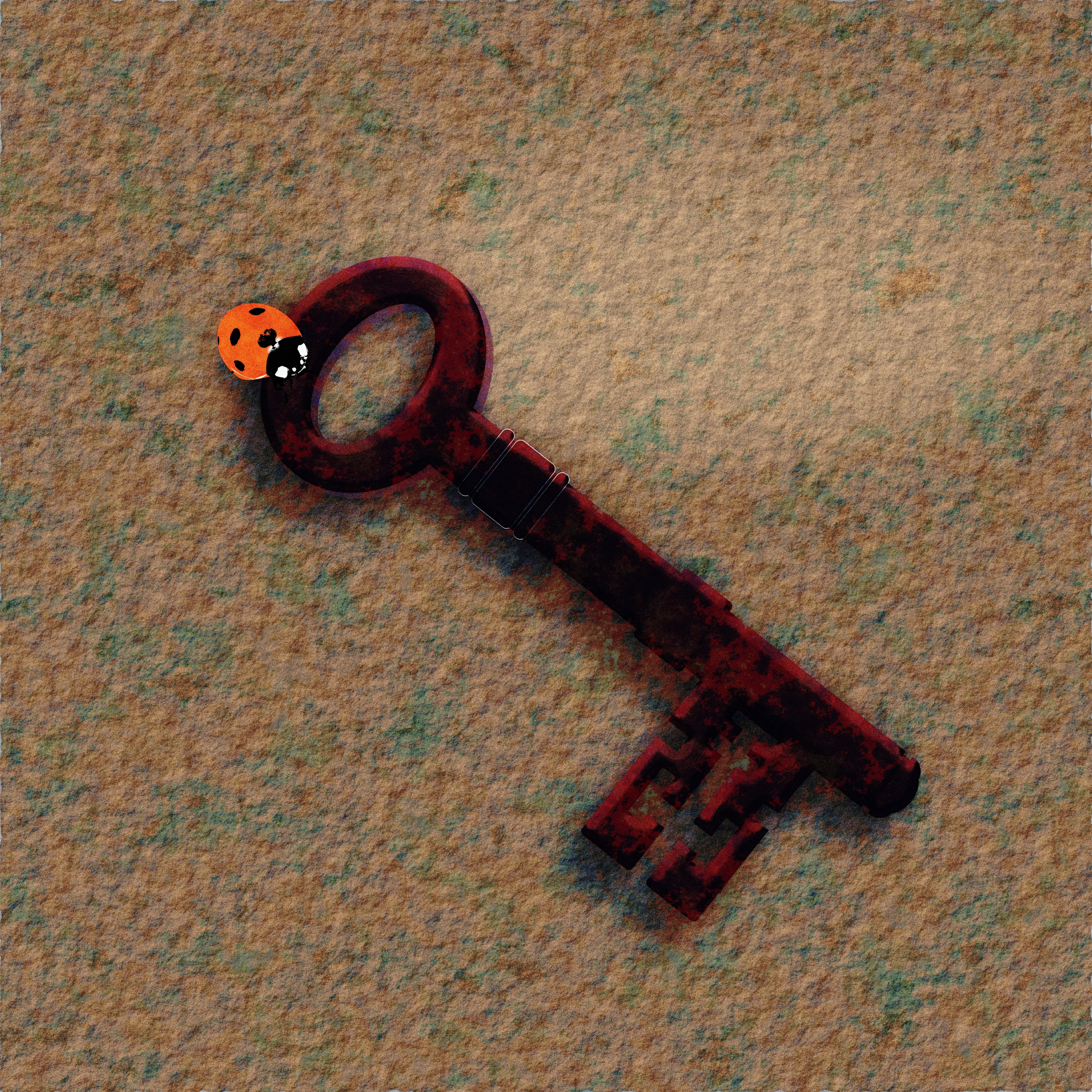 red rust autumn :: 3AM doodle illustration key key series lady bird lady bug noise rust shunte88 vector
