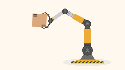 Robotic Machine Automatic Picking Concept UX Lottie Animation animation automatic machine design hand heavy machine illustration lottie animation lottie files machine machine illustration motion design motion graphics moving machine picking box robotic stacking box ui ui ux ux warehouse machine