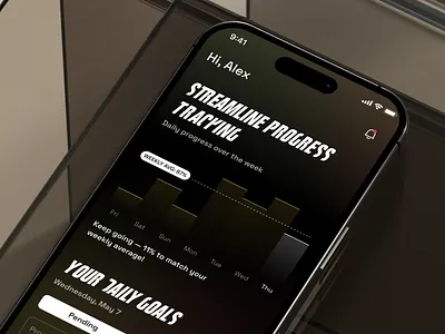 Movie-Inspired To-Do Mobile App Design app application black brown dark design goals mob mobile modern movie to do tracker typography