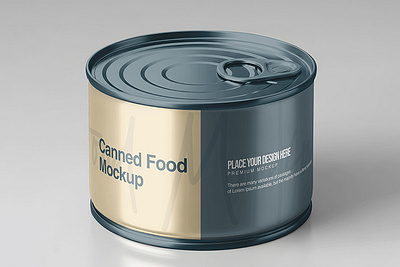Aluminum Canned Food Mockup canned soup design