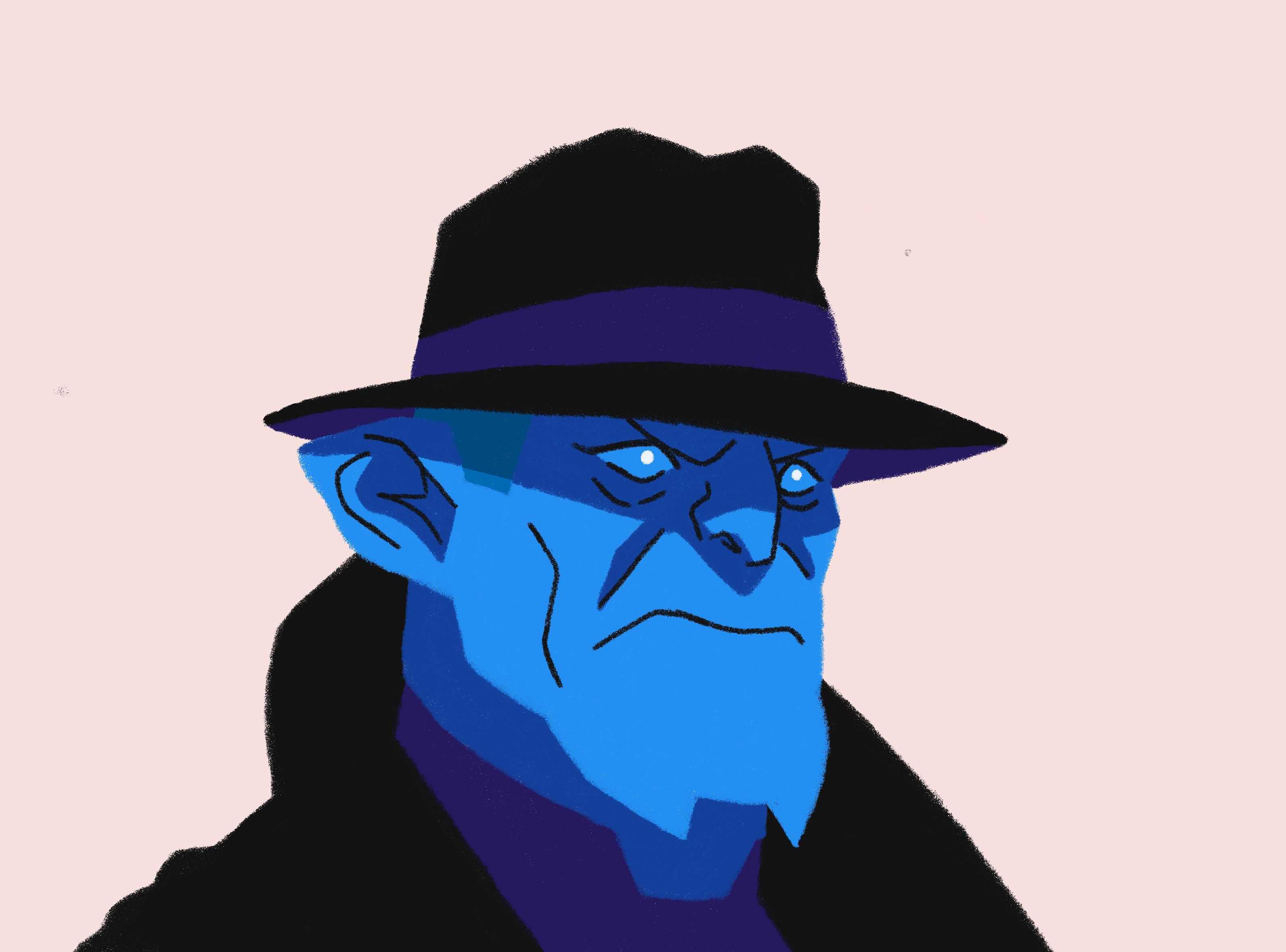 Damien Darkblood from Invincible series (blue version) character character design cinema damien darkblood digital art digital drawing digital illustration editorial graphic art graphic design illustration invincible portrait portrait art print tv tv series vector