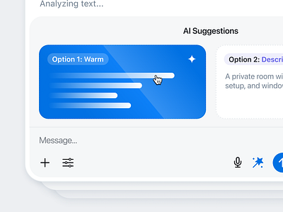 AI Suggestions - Chat Assistant in Healthcare App agent dashboard ai ai chat ui ai healthcare ai in ux ai suggestions chat assistant chatbot ui healthcare app healthcare ux patient chat response suggestions